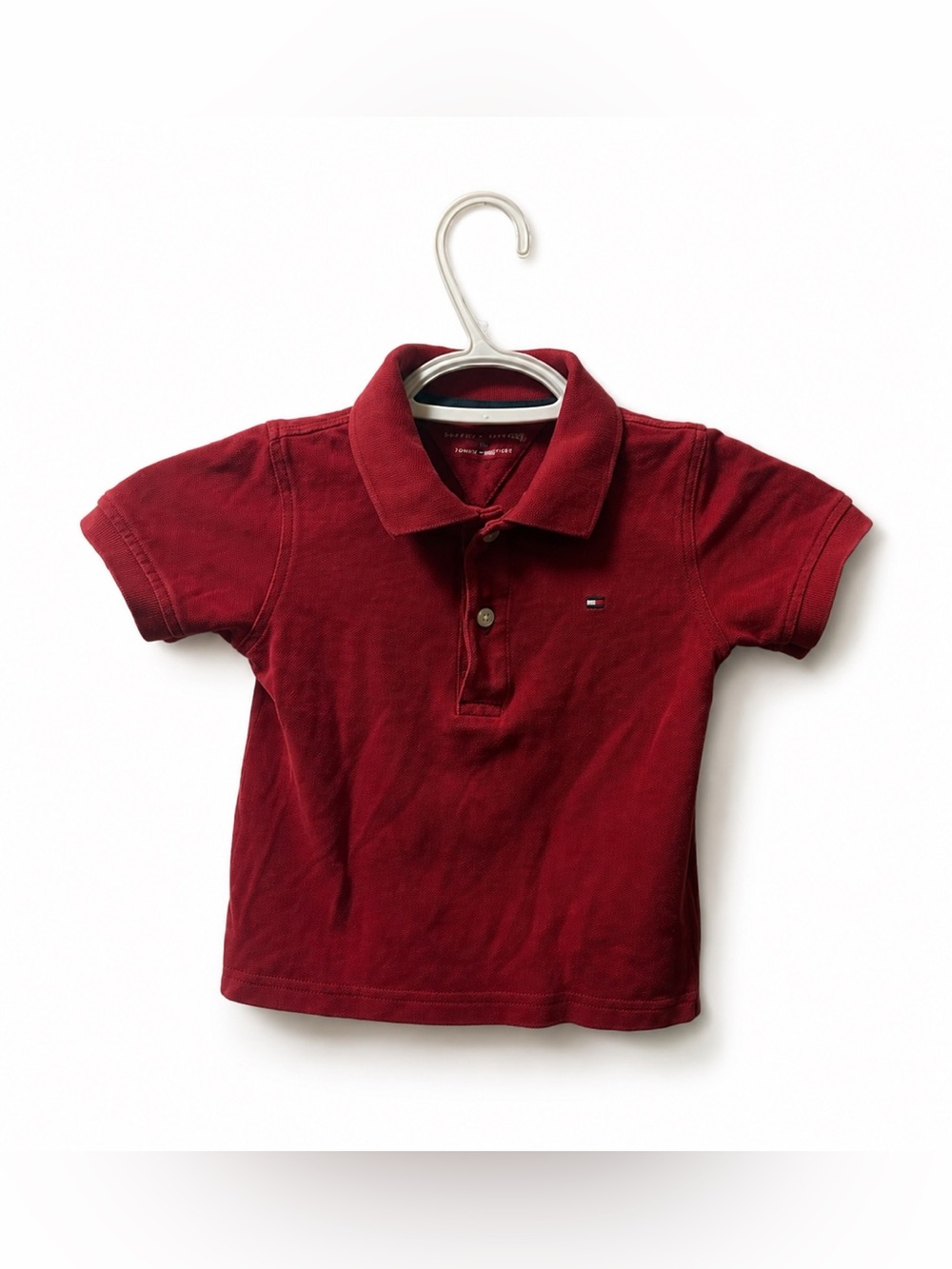 Tommy Hilfiger Boys Red Short Sleeve Polo Shirt 3T